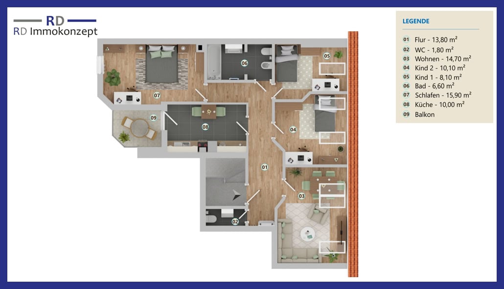 4-Raum-Wohnung mit Balkon 2 Einrichtungsvorschlag.jpg