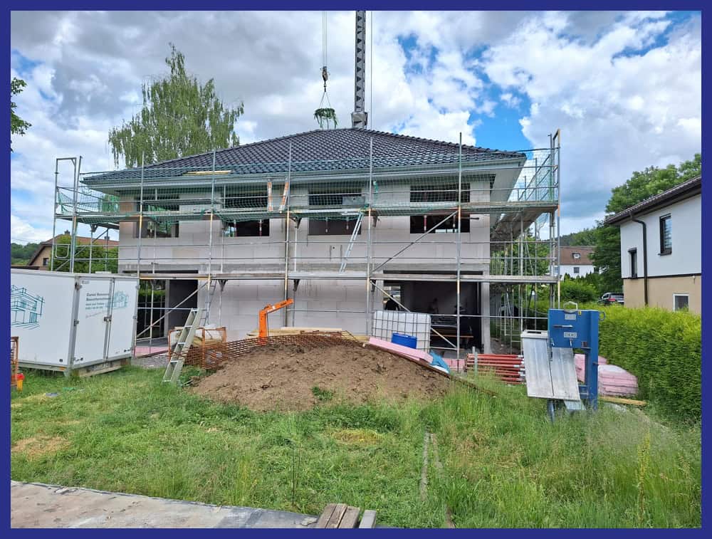 Neubau DHH für Familie mit Garten und Stellplatz 1 Gartenseite